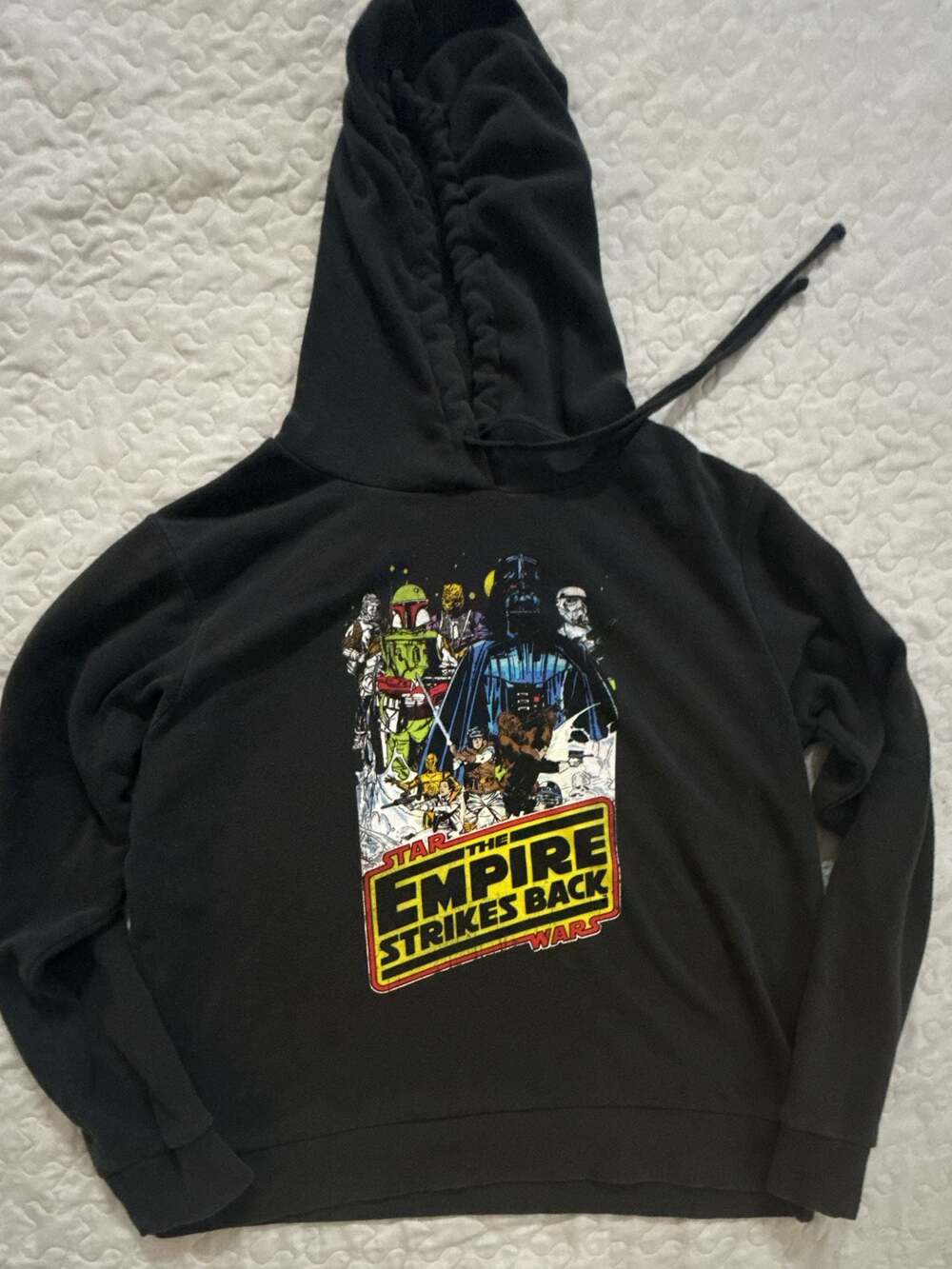 Star Wars The Empire Strikes Back Black Graphic Pullover Hoodie Sweatshirt